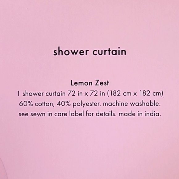 Kate Spade Lemon Zest Shower Curtain - Picture 4 of 4